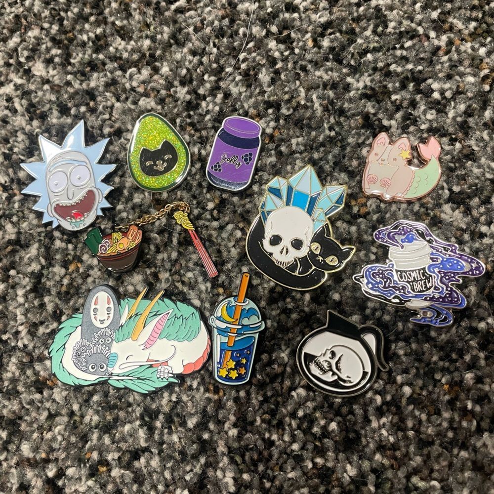Lot of 10 Enamel Pins